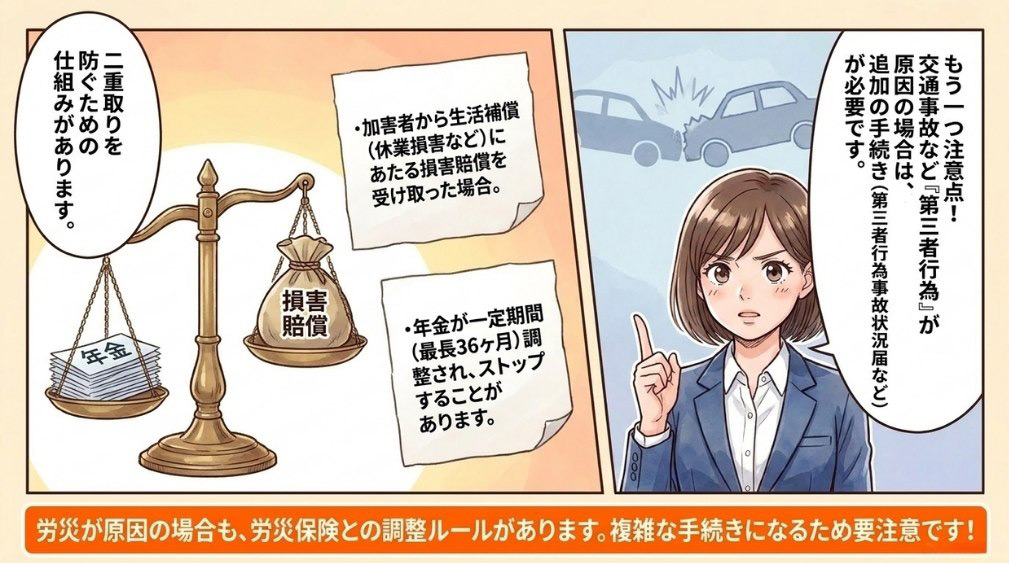 交通事故・労災が原因のときの注意点