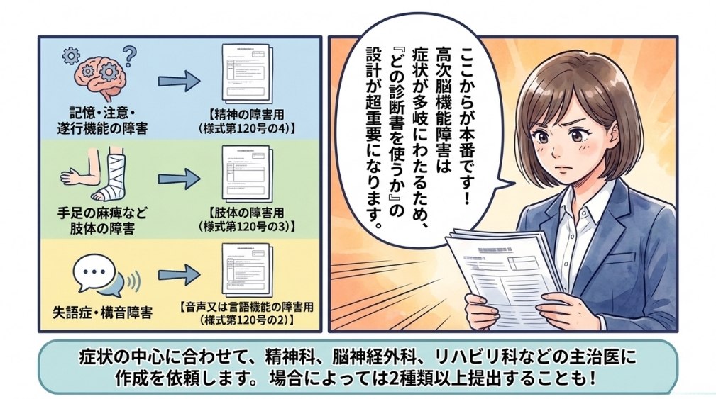 申請のポイント(診断書の様式と書類の組み立て)