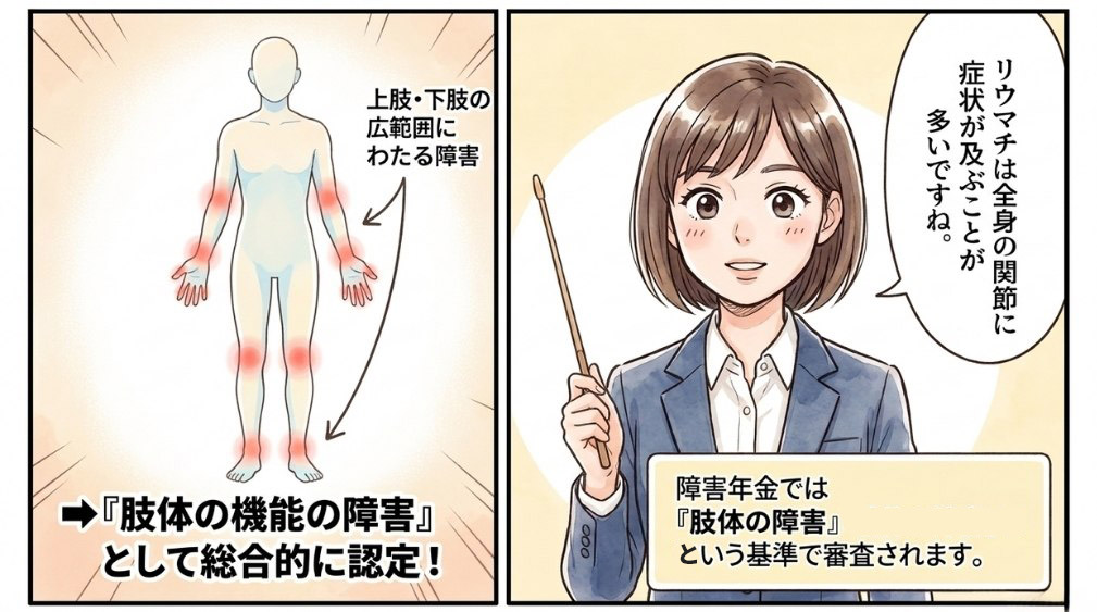 「肢体の障害」4区分と振り分けのルール