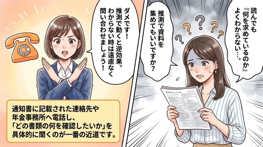 内容が分からないときは問い合わせて差し支えありません