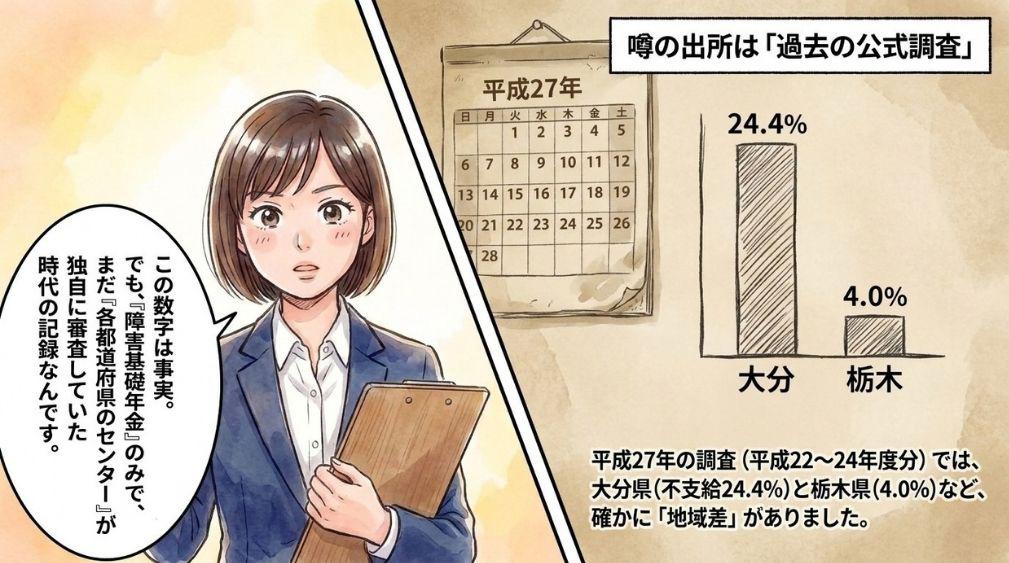 地域差が公式に確認された平成27年の調査