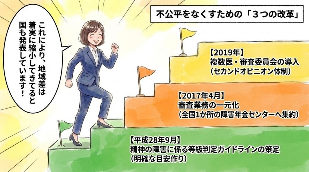 地域差に対して取られた3つの制度対応